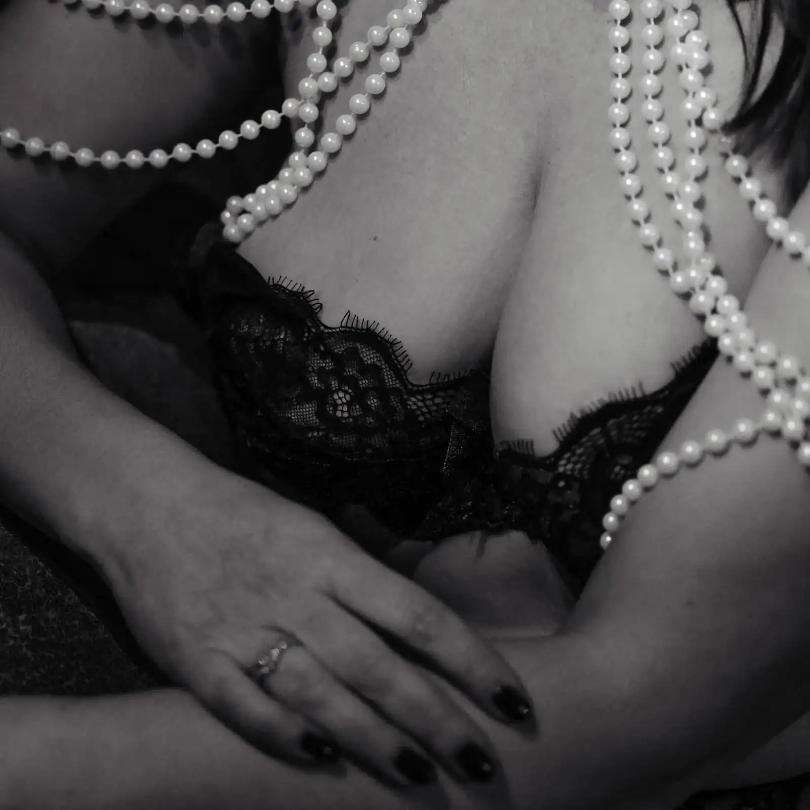 Indoor boudoir photoshoot
