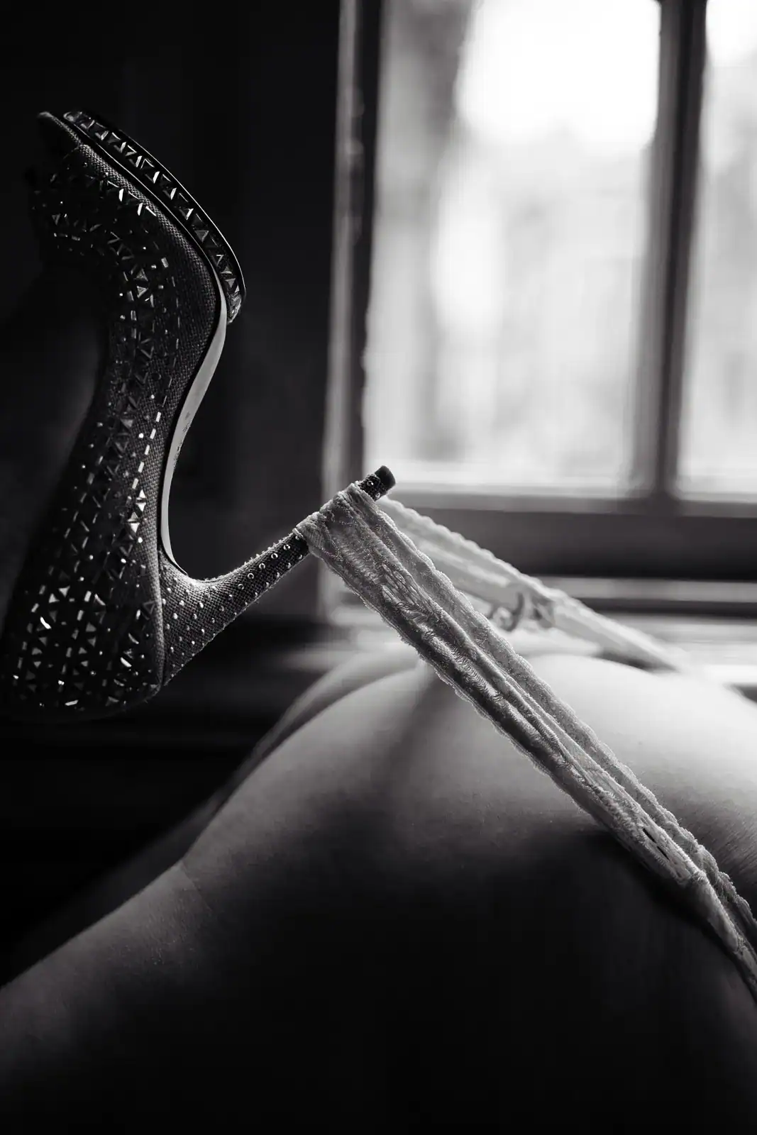Indoor boudoir photoshoot