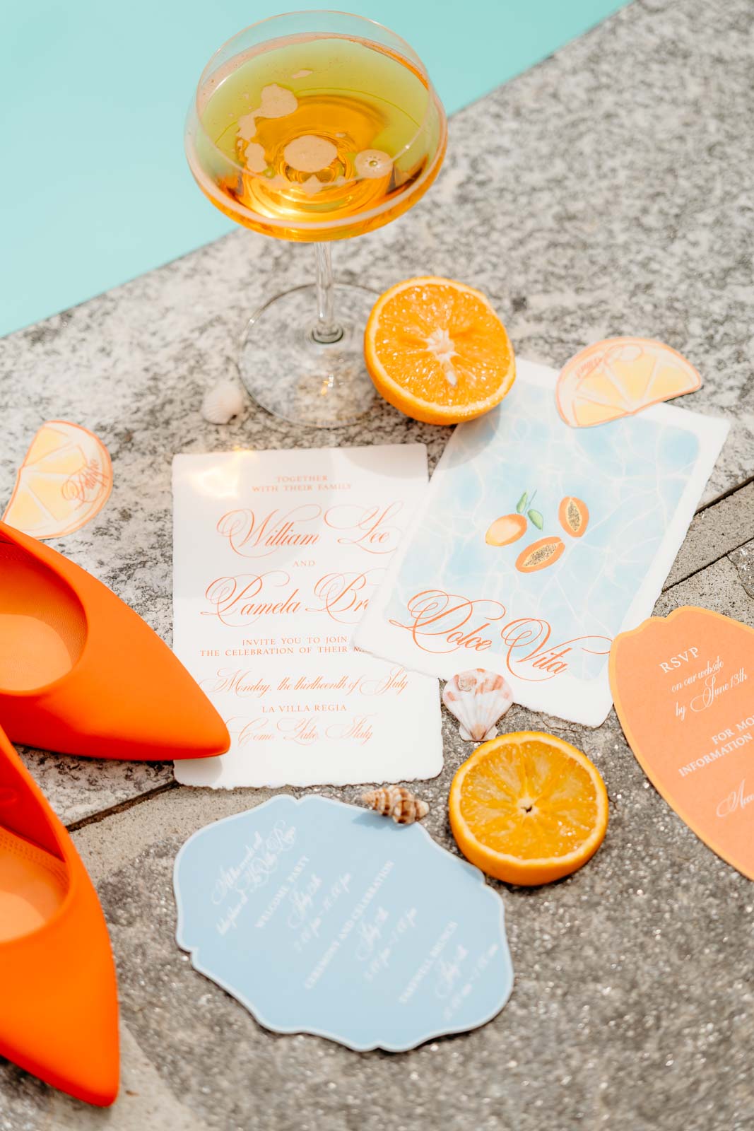 Romantic destination wedding moment
